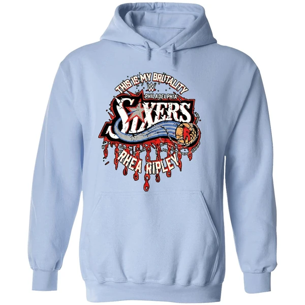 Rhea Ripley Philadelphia 76ers Wwe Hoodie - Image 4