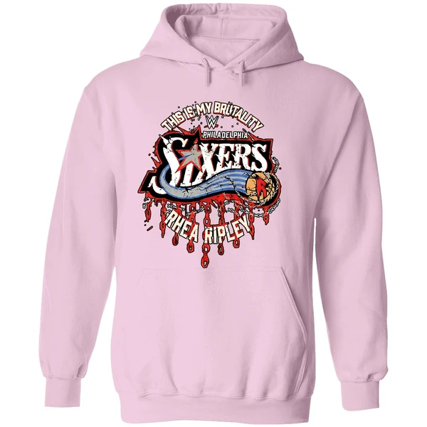 Rhea Ripley Philadelphia 76ers Wwe Hoodie - Image 5