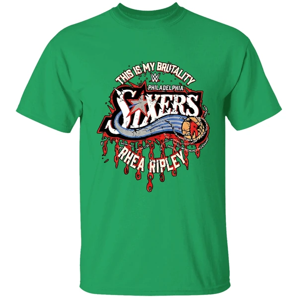 Rhea Ripley Philadelphia 76ers Wwe Shirt - Image 2