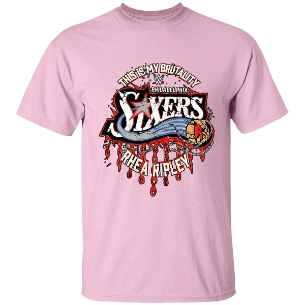 Rhea Ripley Philadelphia 76ers Wwe Shirt - Image 3