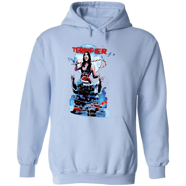 Rhea Ripley Wwe Art The Clown Terrifier Ripple Junction Merry Christmas Hoodie - Image 4