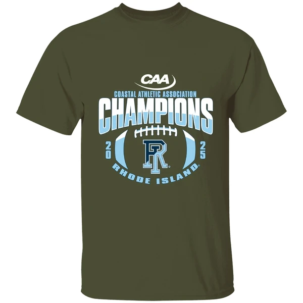Rhode Island Rams Football Coastal Athletic Association Champions 2025 Shirt - Image 4