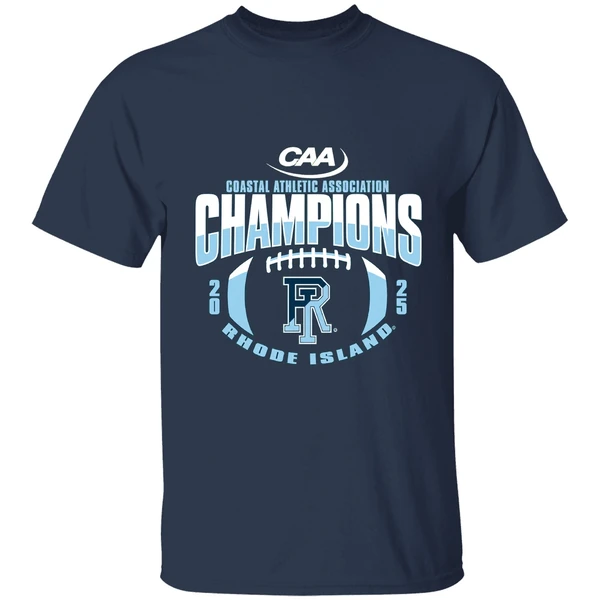 Rhode Island Rams Football Coastal Athletic Association Champions 2025 Shirt - Image 5