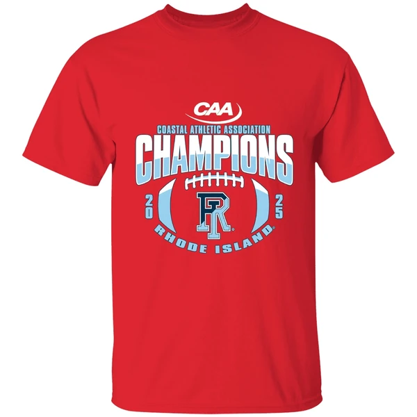 Rhode Island Rams Football Coastal Athletic Association Champions 2025 Shirt - Image 7