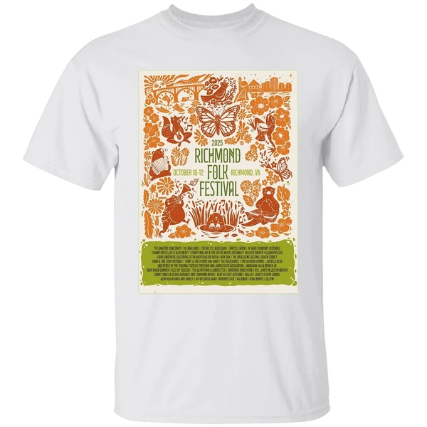 Richmond Folk Festival Oct 10 12 2025 At Browns Island In Richmond Va Poster Shirt