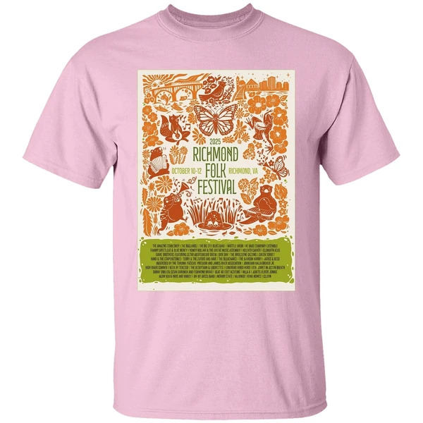 Richmond Folk Festival Oct 10 12 2025 At Browns Island In Richmond Va Poster Shirt - Image 2