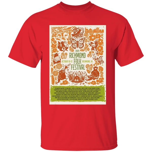 Richmond Folk Festival Oct 10 12 2025 At Browns Island In Richmond Va Poster Shirt - Image 4