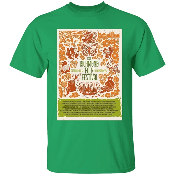 Richmond Folk Festival Oct 10 12 2025 At Browns Island In Richmond Va Poster Shirt - Image 8