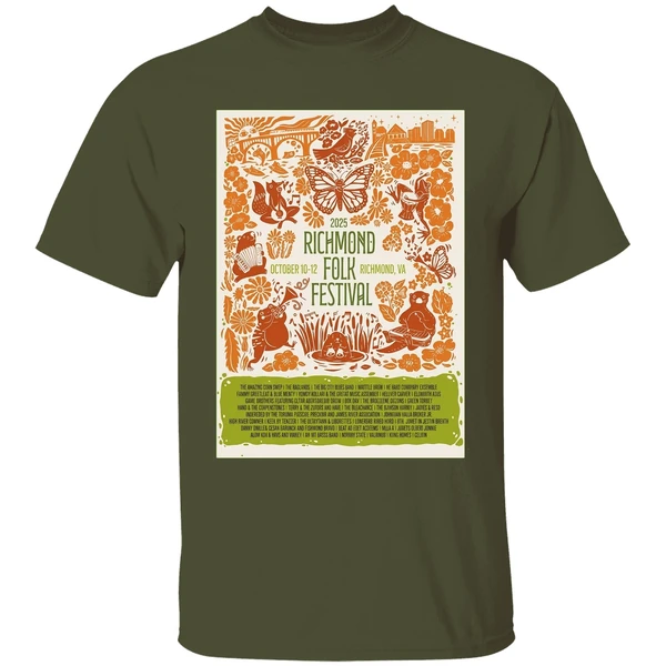 Richmond Folk Festival Oct 10 12 2025 At Browns Island In Richmond Va Poster Shirt - Image 9
