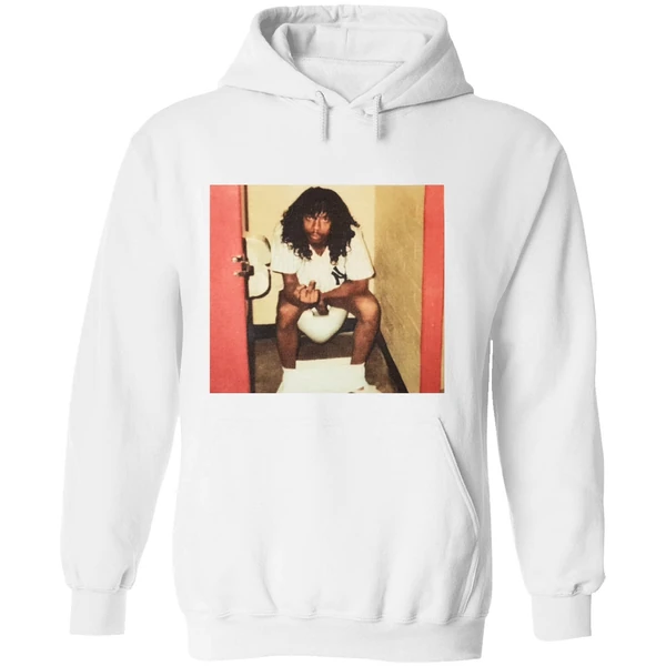 Rick James In Toilet Vintage Photo Hoodie - Image 8