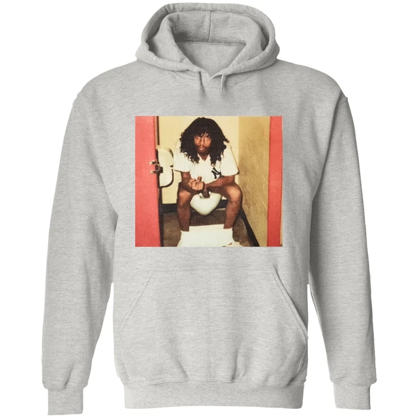 Rick James In Toilet Vintage Photo Hoodie - Image 9