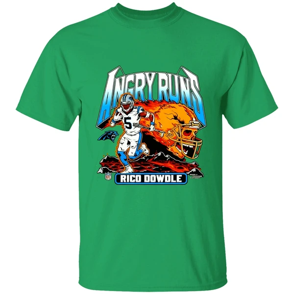 Rico Dowdle Carolina Panthers Angry Runs Player Nfl Football Shirt - Image 8