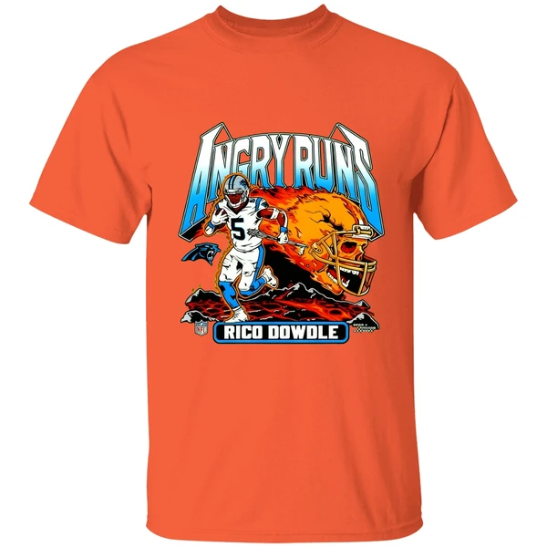 Rico Dowdle Carolina Panthers Angry Runs Player Nfl Football Shirt - Image 5
