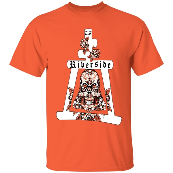 Riverside California Mission Bell Skull Shirt - Image 5