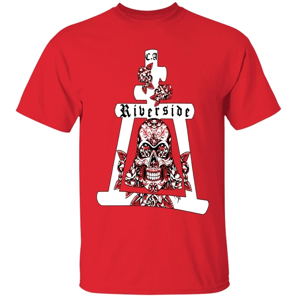 Riverside California Mission Bell Skull Shirt - Image 6