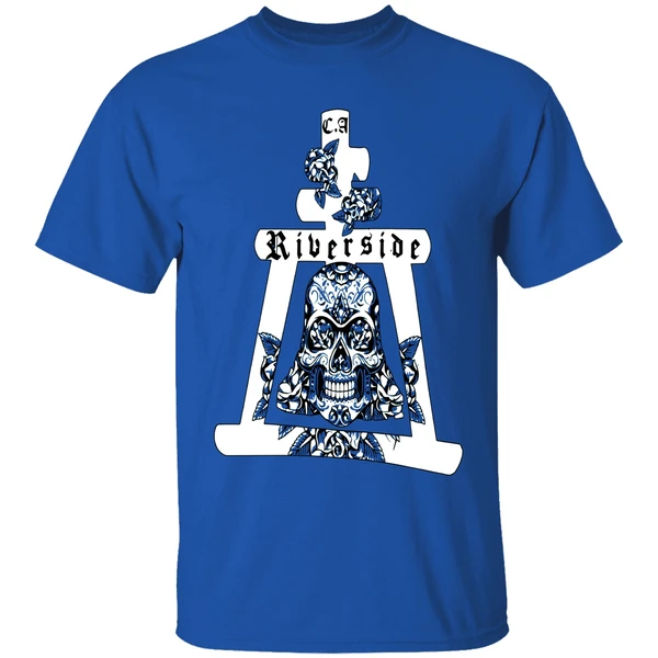 Riverside California Mission Bell Skull Shirt - Image 7