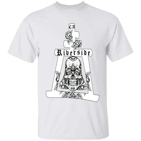 Riverside California Mission Bell Skull Shirt - Image 9