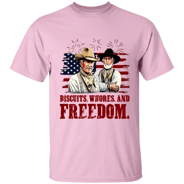 Robert Duvall And Tommy Lee Jones Biscuits Whores And Freedom Shirt - Image 2