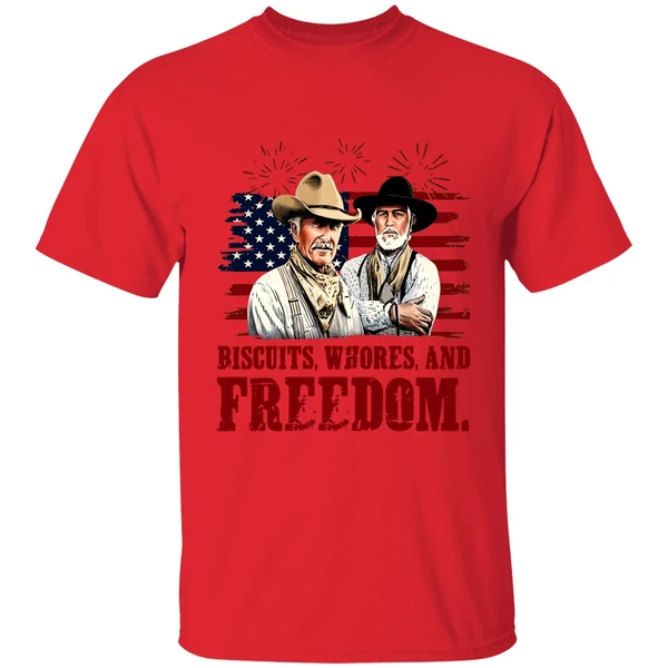 Robert Duvall And Tommy Lee Jones Biscuits Whores And Freedom Shirt - Image 4