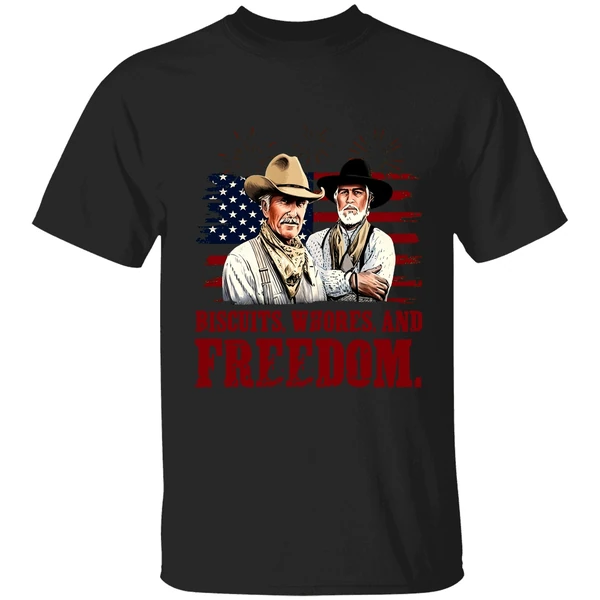 Robert Duvall And Tommy Lee Jones Biscuits Whores And Freedom Shirt - Image 7