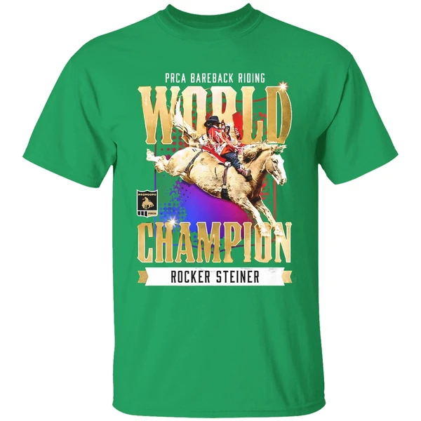 Rocker Steiner Prca 2025 Bareback Riding World Champion Shirt - Image 2