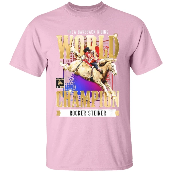 Rocker Steiner Prca 2025 Bareback Riding World Champion Shirt - Image 3