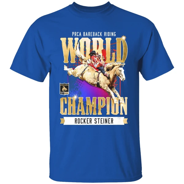Rocker Steiner Prca 2025 Bareback Riding World Champion Shirt - Image 8