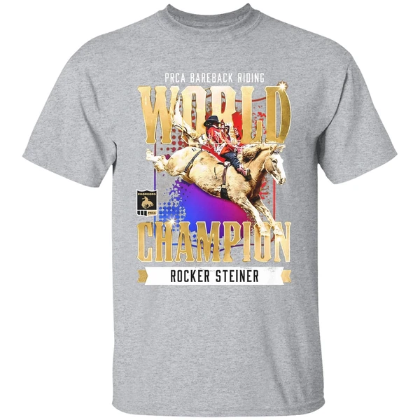 Rocker Steiner Prca 2025 Bareback Riding World Champion Shirt - Image 9