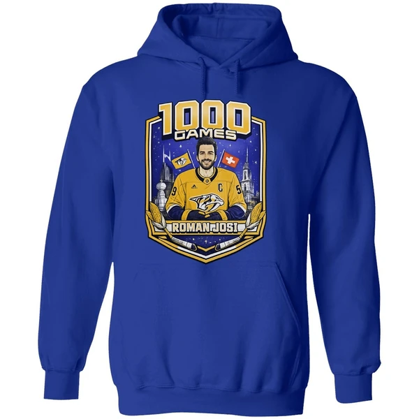 Roman Josi Nhl Nashville Predators 1000 Games Hoodie - Image 7
