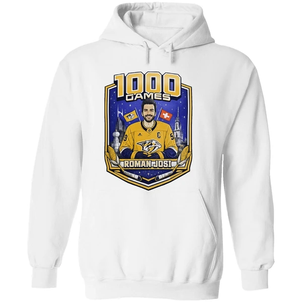 Roman Josi Nhl Nashville Predators 1000 Games Hoodie - Image 8