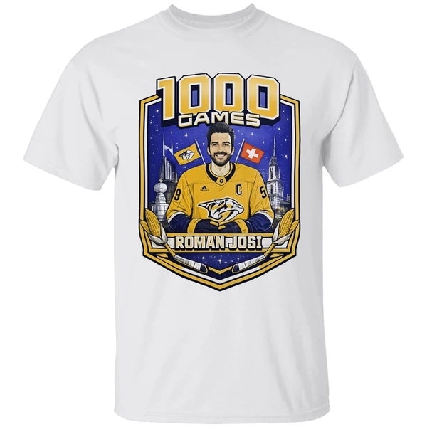 Roman Josi Nhl Nashville Predators 1000 Games Shirt