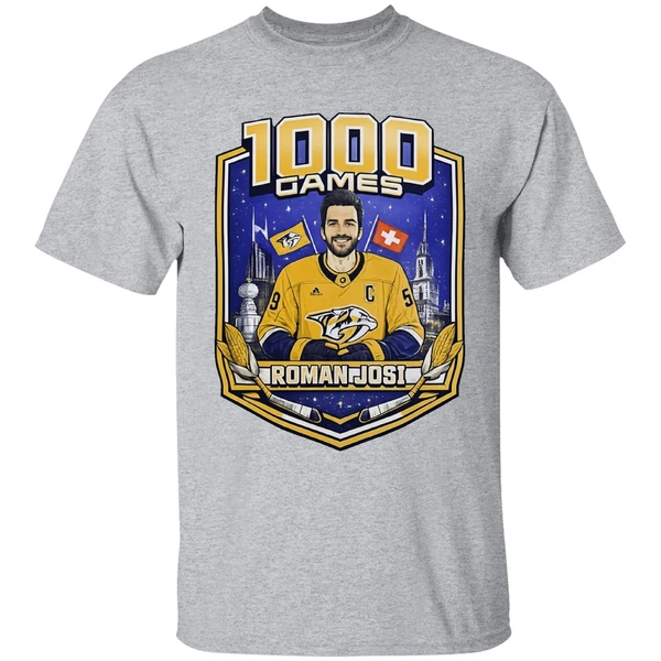 Roman Josi Nhl Nashville Predators 1000 Games Shirt - Image 6