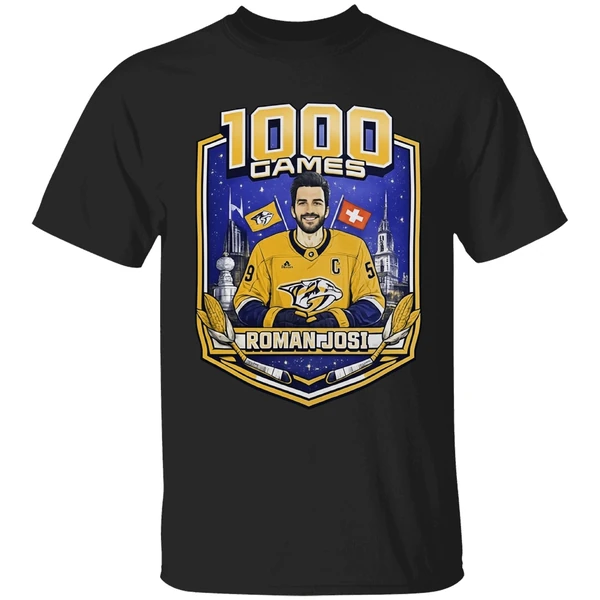 Roman Josi Nhl Nashville Predators 1000 Games Shirt - Image 7