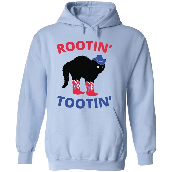 Rootin Tootin Cowboy Black Cat Hoodie - Image 4