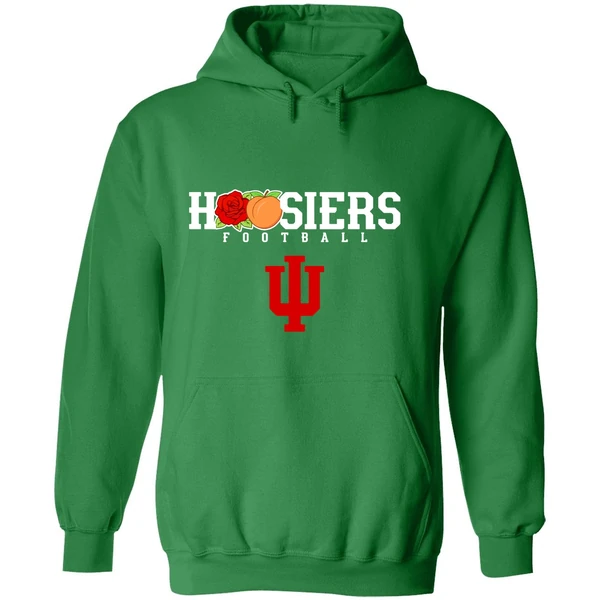 Rose Bowl Peach Bowl Champs Hoosiers Football Hoodie - Image 2