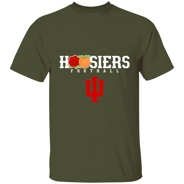 rose bowl peach bowl champs hoosiers football shirt militarygreen