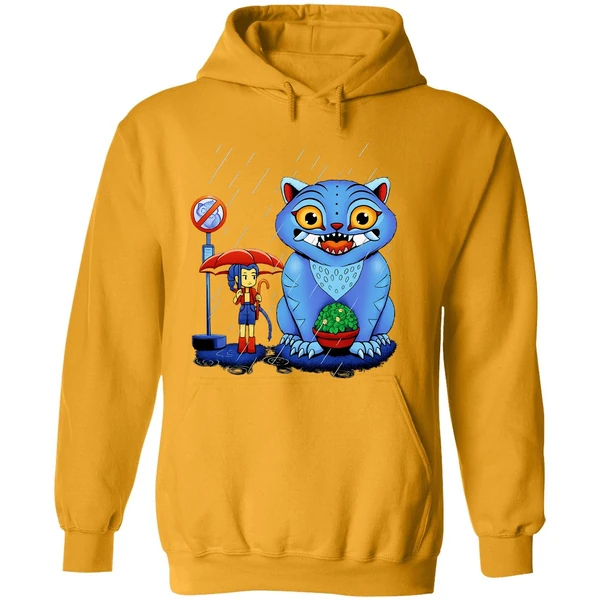 Rumi And Derpy Tiger At A Bus Stop In The Style Of My Neighbor Totoro Hoodie