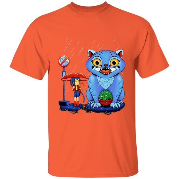Rumi And Derpy Tiger At A Bus Stop In The Style Of My Neighbor Totoro Shirt - Image 5