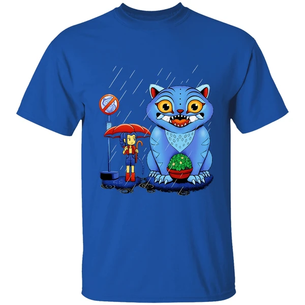 Rumi And Derpy Tiger At A Bus Stop In The Style Of My Neighbor Totoro Shirt - Image 7