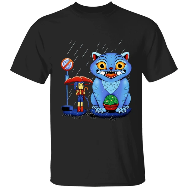 Rumi And Derpy Tiger At A Bus Stop In The Style Of My Neighbor Totoro Shirt - Image 8