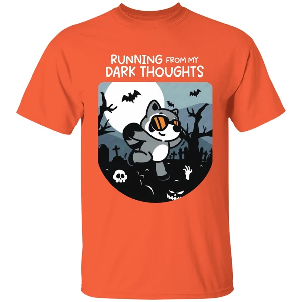 running from my dark thoughts shirt orange