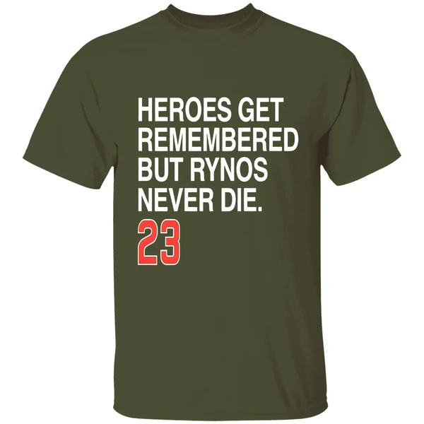 Ryne Sandberg Forever 23 Heroes Get Remembered But Rynos Never Die Shirt - Image 4