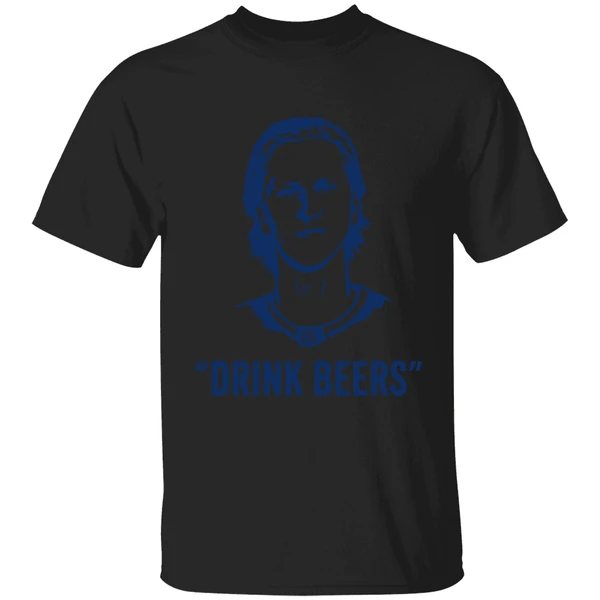 Sam Carrick Wearing Rasmus Dahlin Drink Beers Shirt - Image 7