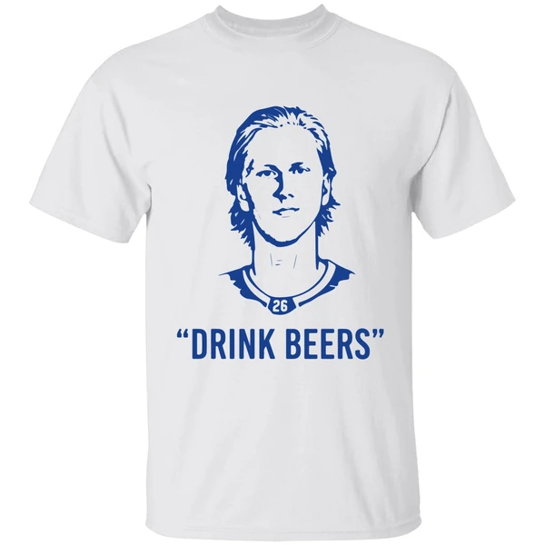Sam Carrick With Rasmus Dahlin Drink Beer Shirt