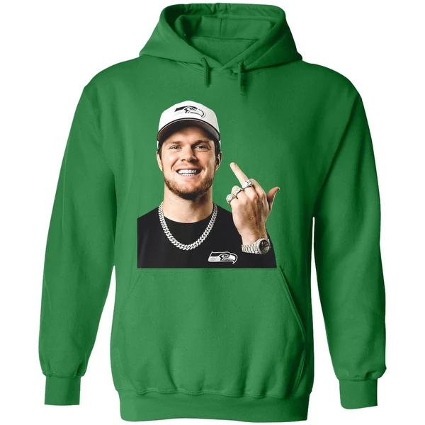Sam Darnold Middle Finger Super Bowl Lx Seattle Seahawks 2026 Hoodie - Image 2
