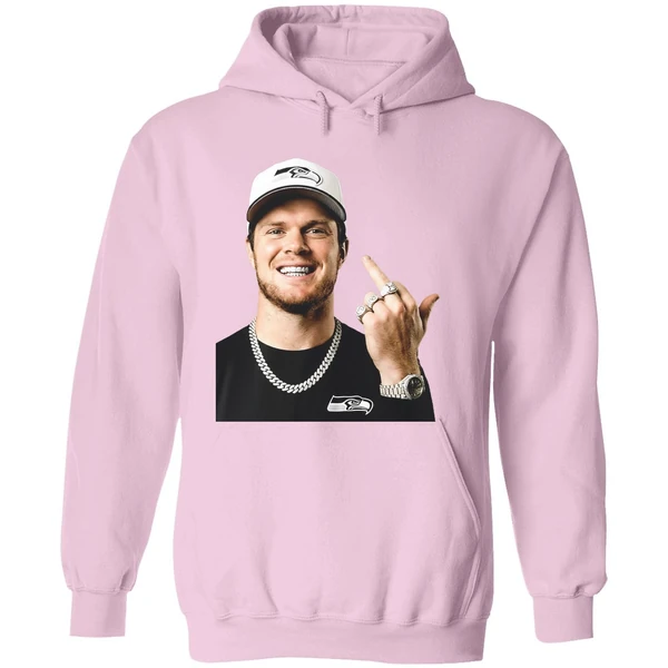 Sam Darnold Middle Finger Super Bowl Lx Seattle Seahawks 2026 Hoodie - Image 5