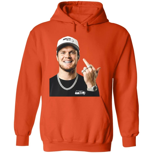 Sam Darnold Middle Finger Super Bowl Lx Seattle Seahawks 2026 Hoodie - Image 6