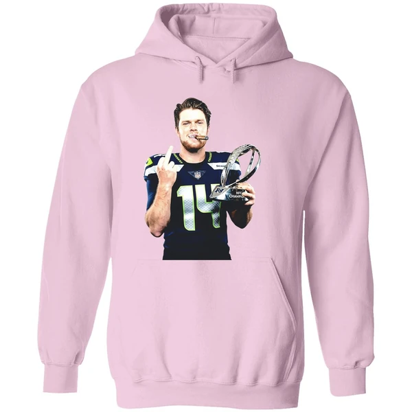 Sam Darnold Seattle Seahawks 2026 Super Bowl Lx Trophy Middle Finger Hoodie - Image 5