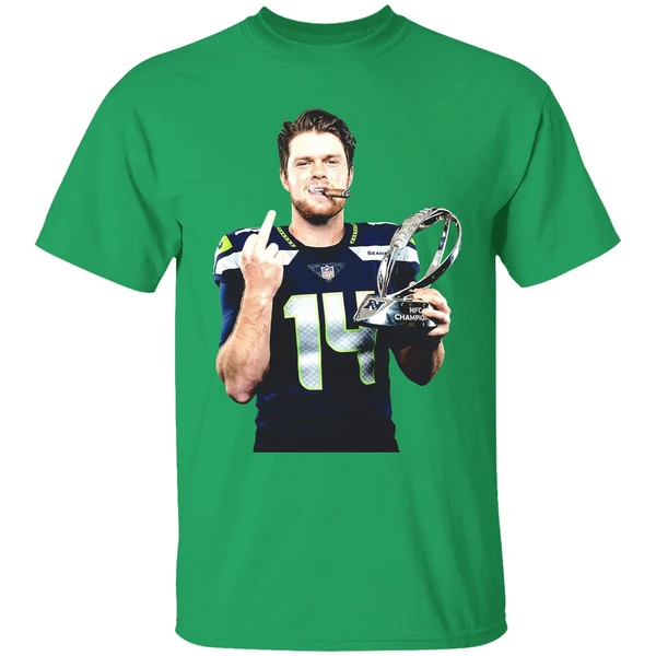 Sam Darnold Seattle Seahawks 2026 Super Bowl Lx Trophy Middle Finger Shirt - Image 2