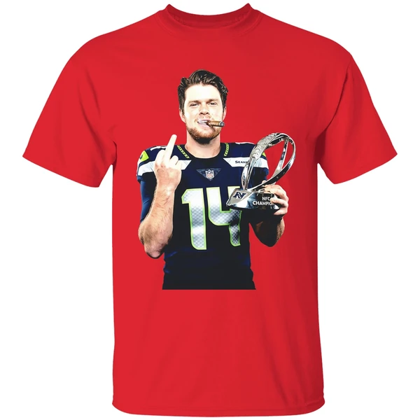 Sam Darnold Seattle Seahawks 2026 Super Bowl Lx Trophy Middle Finger Shirt - Image 7